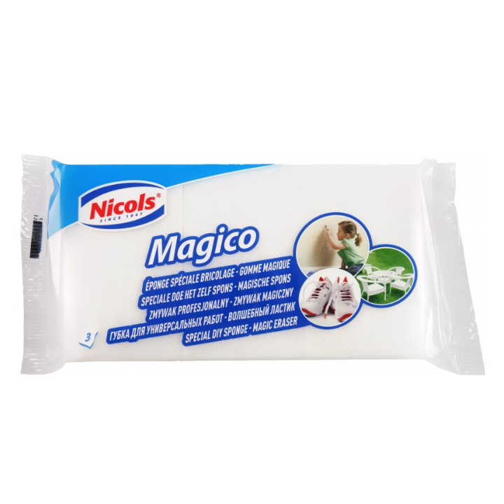 Eponge gommante - En mélamine - Sachet de 3