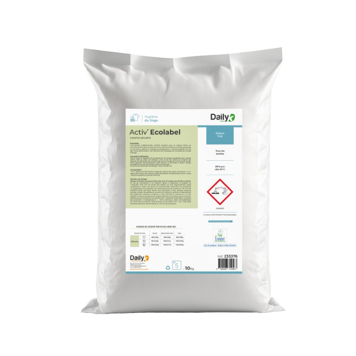 Activ' ecolabel - Lessive poudre  - Sac de 10KG