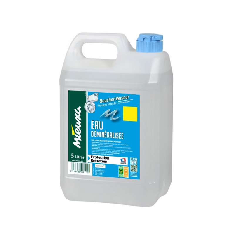 Eau déminéralisée - Anti - tartre  - Bidon 5L