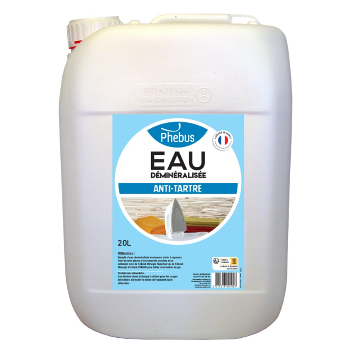 Eau déminéralisée - Anti - tartre  - Bidon 20L