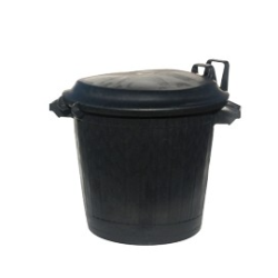 Premium - Poubelle basse avec couvercle - 75L