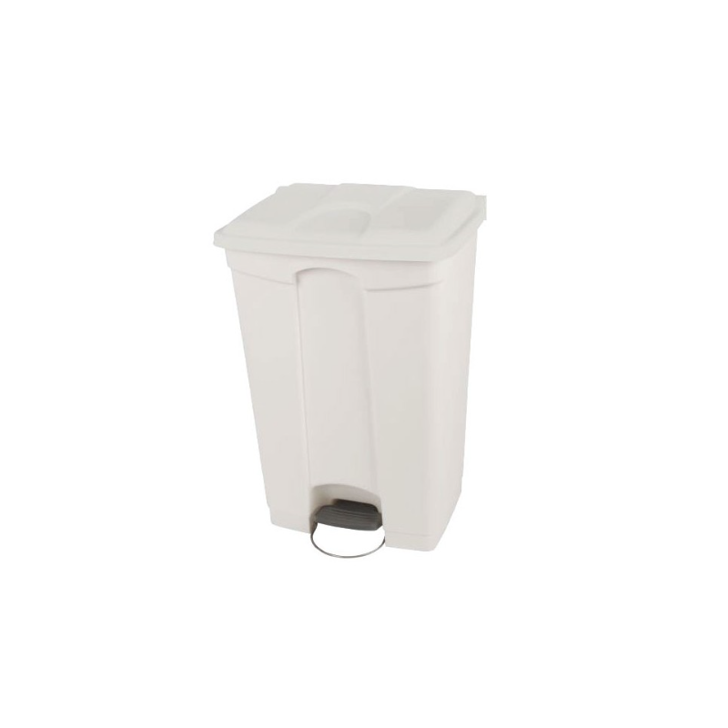 Poubelle à pédale - Couvercle couleur blanc - 95L