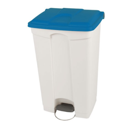 Poubelle à pédale - Couvercle couleur bleu - 95L