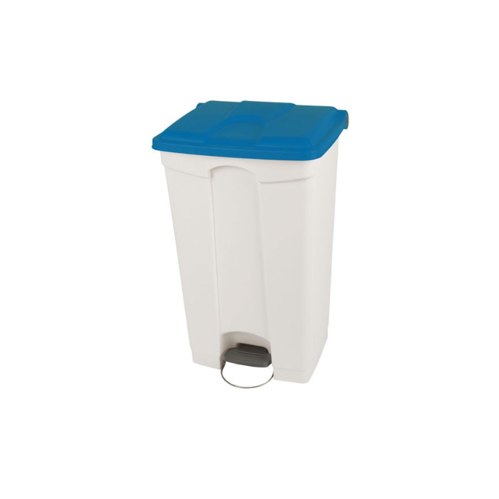 Poubelle à pédale - Couvercle couleur bleu - 95L