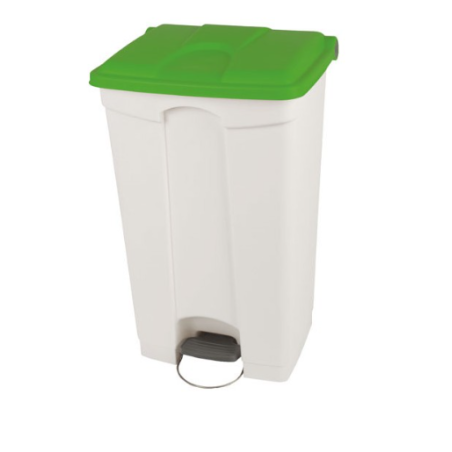 Poubelle à pédale - Couvercle couleur vert - 95L