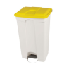 Poubelle à pédale - Couvercle couleur jaune - 95L