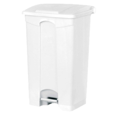 Poubelle à pédale - Couvercle couleur blanc - 50L