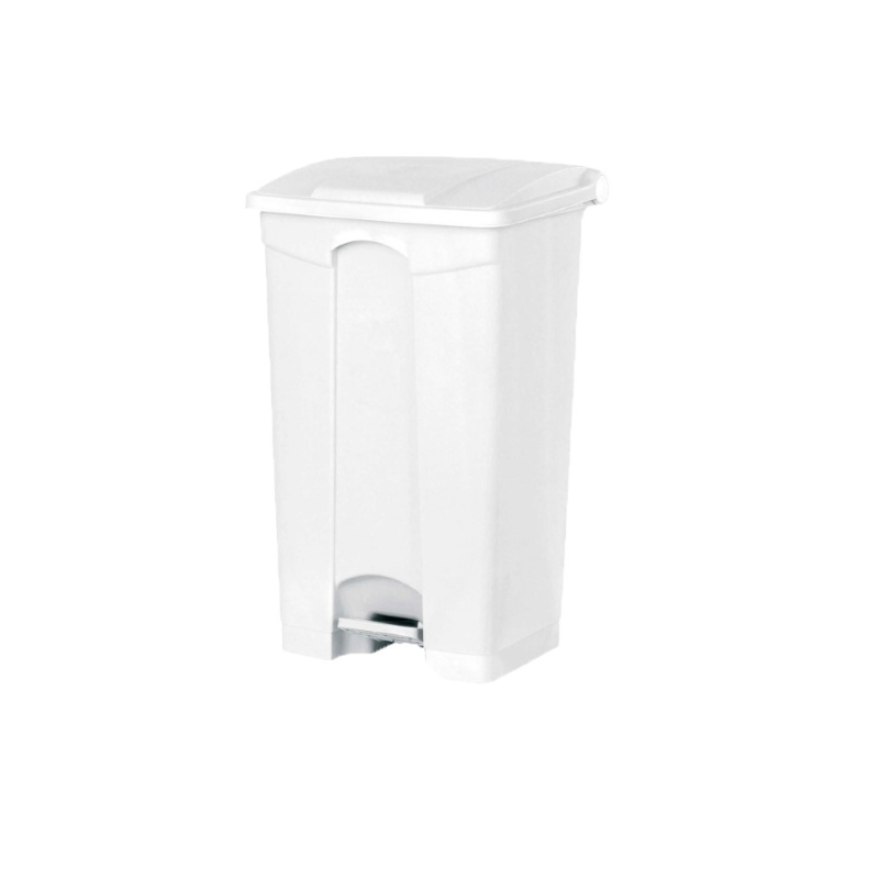 Poubelle à pédale - Couvercle couleur blanc - 50L