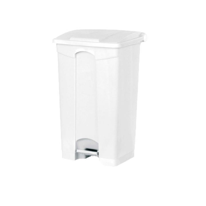 Poubelle à pédale - Couvercle couleur blanc - 50L