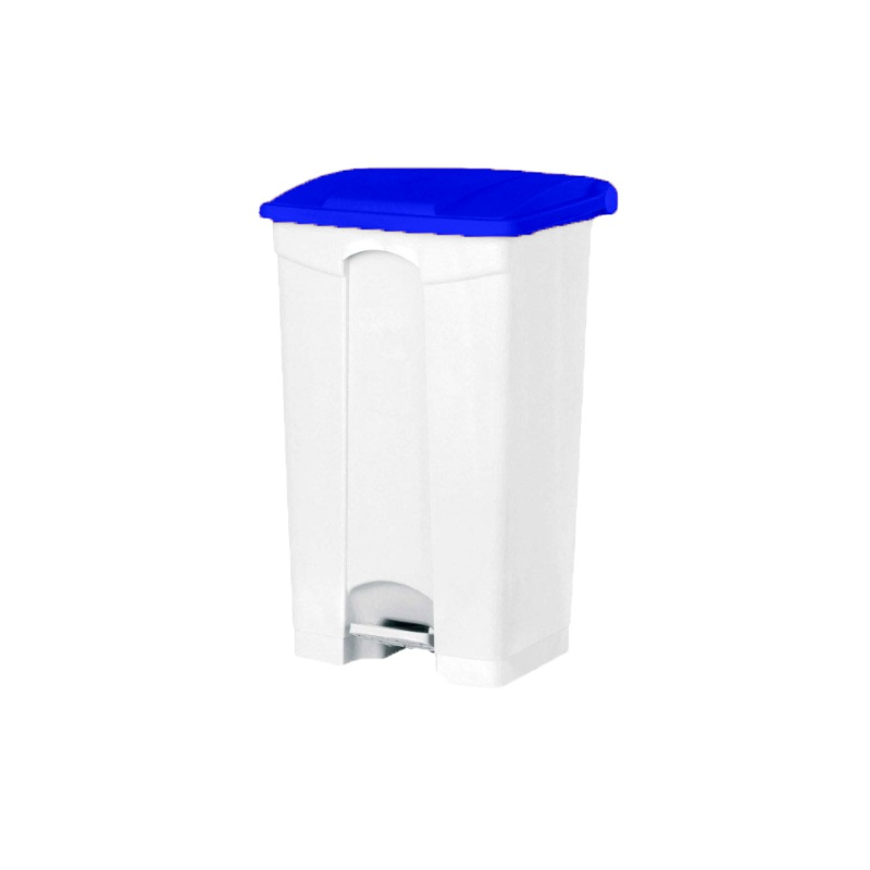 Poubelle à pédale - Couvercle couleur bleu - 50L