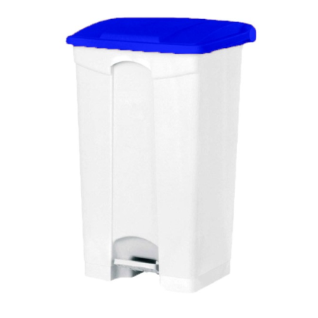 Poubelle à pédale - Couvercle couleur bleu - 50L