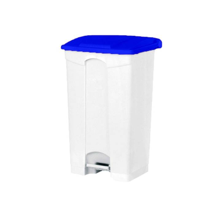 Poubelle à pédale - Couvercle couleur bleu - 50L