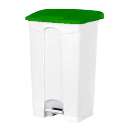 Poubelle à pédale - Couvercle couleur vert - 50L