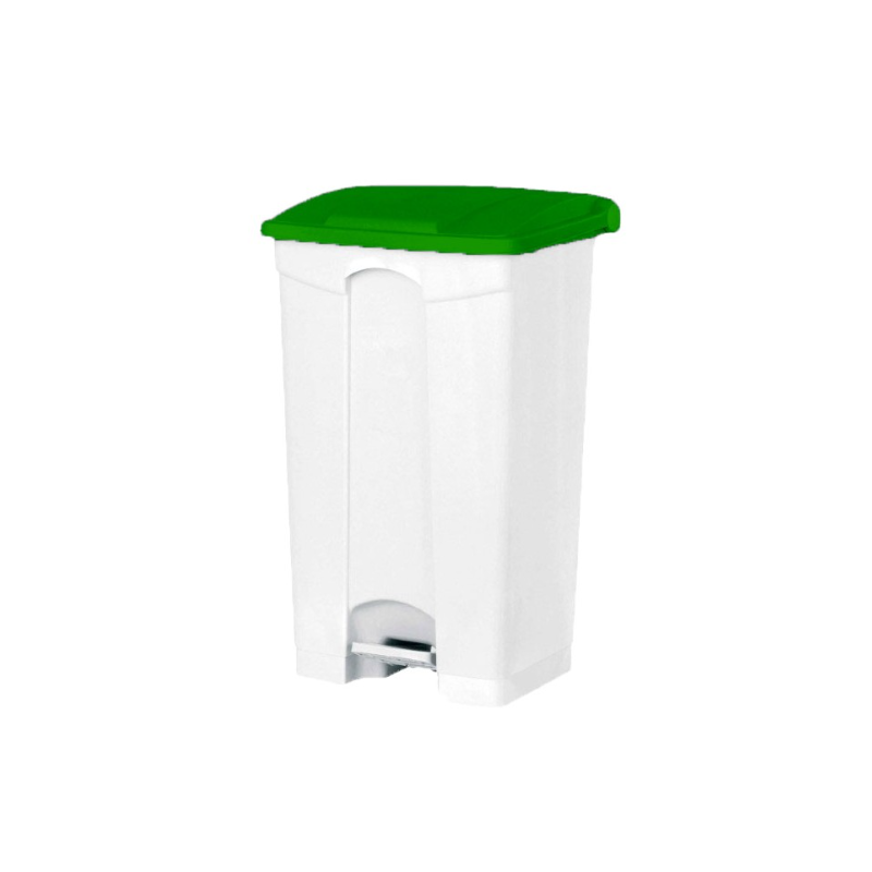 Poubelle à pédale - Couvercle couleur vert - 50L