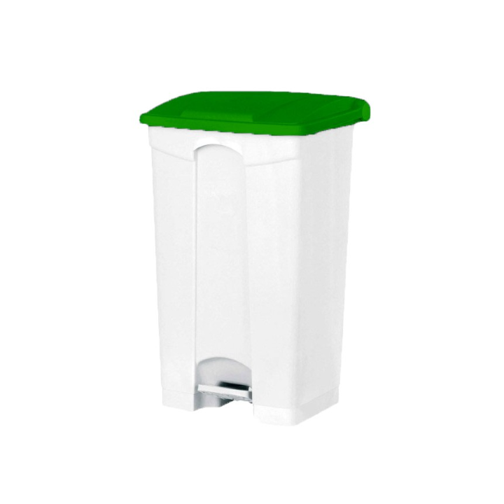Poubelle à pédale - Couvercle couleur vert - 50L