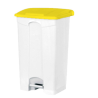 Poubelle à pédale - Couvercle couleur jaune - 50L