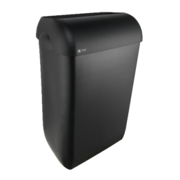 Satino black - Poubelle murale sans couvercle -  Noir - 43L