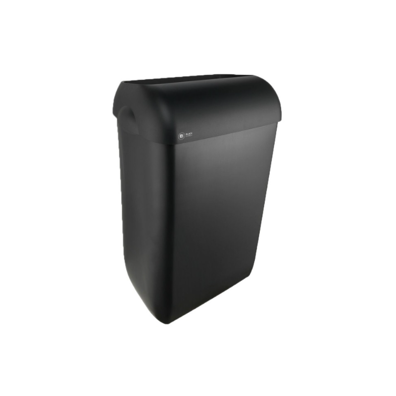 Satino black - Poubelle murale sans couvercle -  Noir - 43L