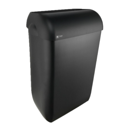 Satino black - Poubelle murale sans couvercle -  Noir - 43L
