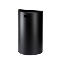 Miluna - Poubelle murale -  Noir - 40L