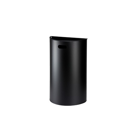 Miluna - Poubelle murale -  Noir - 40L