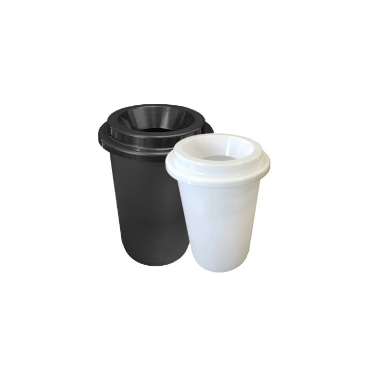 Donuts - Poubelle sans couvercle - Blanc - 50L