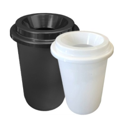 Donuts - Poubelle sans couvercle - Noir - 50L