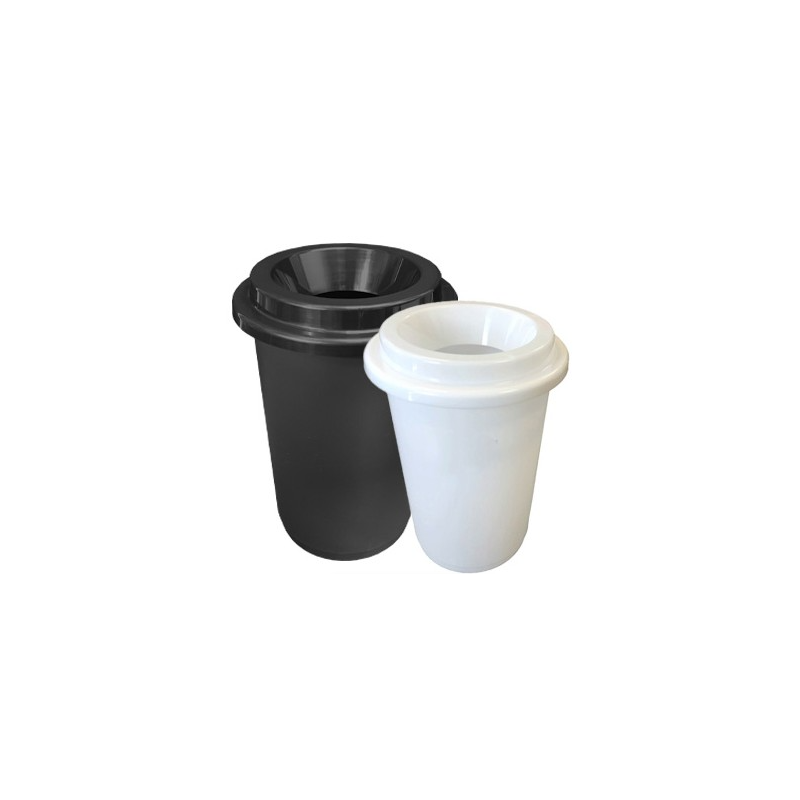 Donuts - Poubelle sans couvercle - Noir - 50L