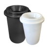 Donuts - Poubelle sans couvercle - Noir - 50L