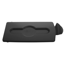 Couvercle tri sélectif noir - Pour les produits ménagés