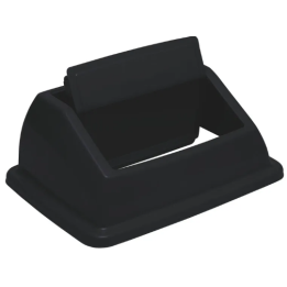 Couvercle tri sélectif noir - A bascule - Pour les produits ménagés