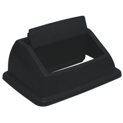 Couvercle tri sélectif noir - A bascule - Pour les produits ménagés