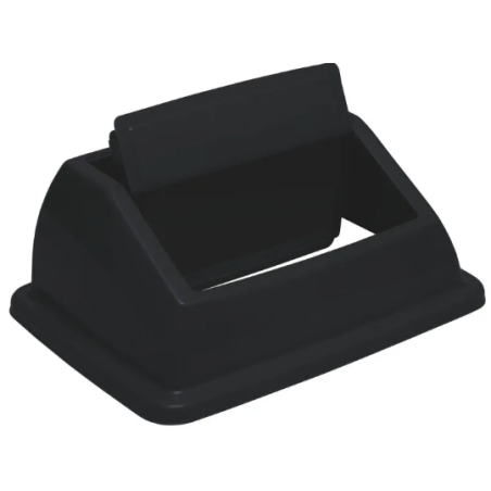 Couvercle tri sélectif noir - A bascule - Pour les produits ménagés
