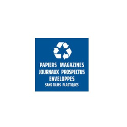 Etiquette tri sélectif - Pour poubelles fit - Bleu
