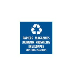 Etiquette tri sélectif - Pour poubelles fit - Bleu