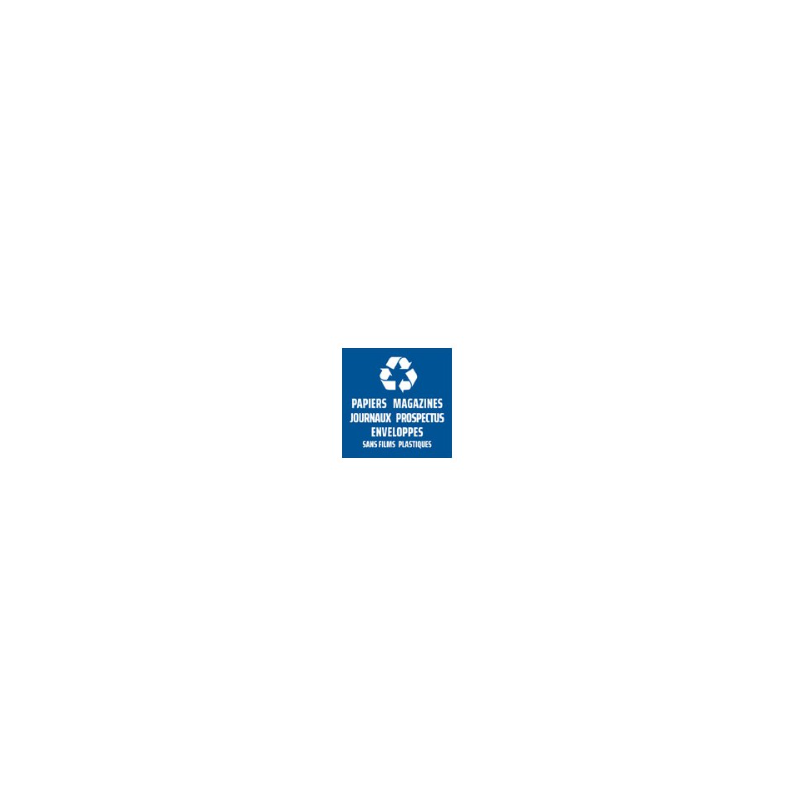 Etiquette tri sélectif - Pour poubelles fit - Bleu
