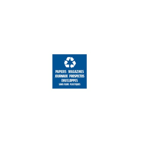 Etiquette tri sélectif - Pour poubelles fit - Bleu