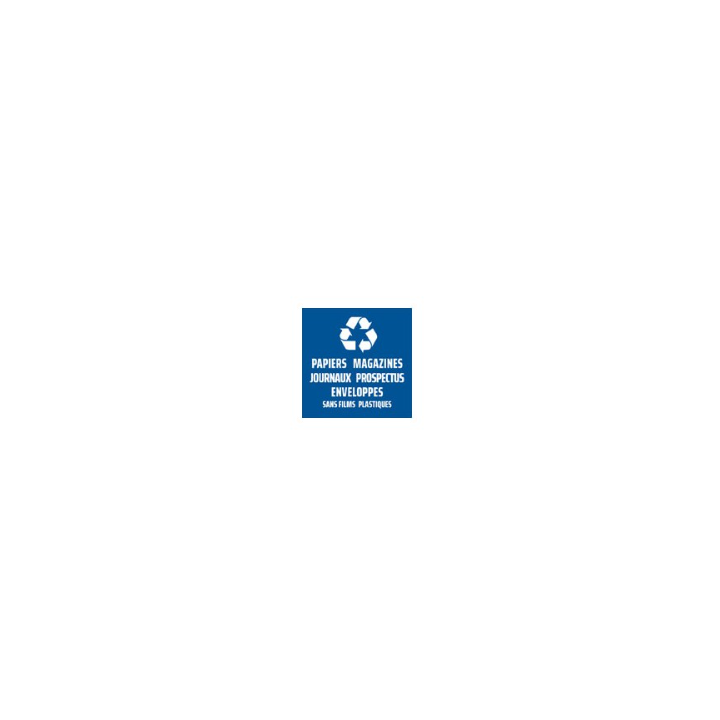 Etiquette tri sélectif - Pour poubelles fit - Bleu