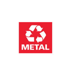 Etiquette tri sélectif - Pour poubelles fit - Rouge