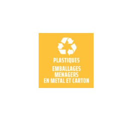 Etiquette tri sélectif - Pour poubelles fit - Jaune
