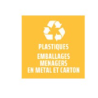 Etiquette tri sélectif - Pour poubelles fit - Jaune