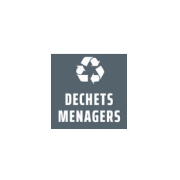 Etiquette tri sélectif - Pour poubelles fit - Gris