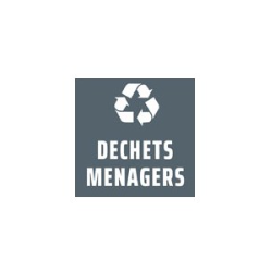 Etiquette tri sélectif - Pour poubelles fit - Gris