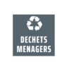 Etiquette tri sélectif - Pour poubelles fit - Gris