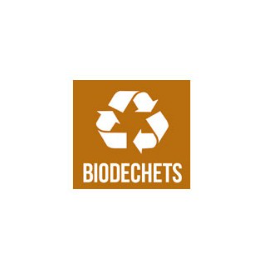 Etiquette tri sélectif - Pour poubelles fit - Marron