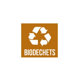 Etiquette tri sélectif - Pour poubelles fit - Marron