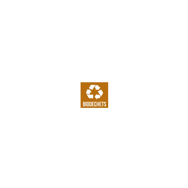 Etiquette tri sélectif - Pour poubelles fit - Marron