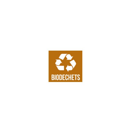 Etiquette tri sélectif - Pour poubelles fit - Marron