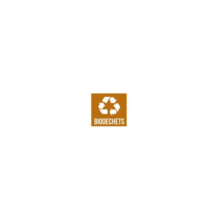 Etiquette tri sélectif - Pour poubelles fit - Marron