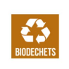 Etiquette tri sélectif - Pour poubelles fit - Marron